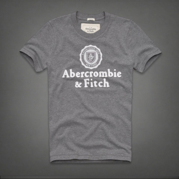 Abercrombie Fitch Hombres De Cuello Redondo Corto Remera AF5373